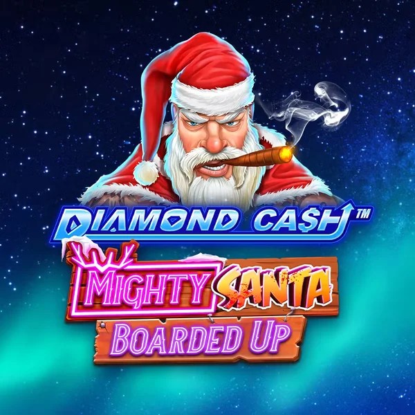 Diamond Cash Mighty Santa Boarded Up online game logo by Greentube on gigaspinzs.com